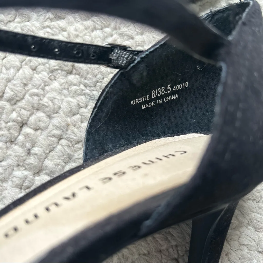 Chinese Laundry Black Embellished Strappy Heels Women Size 8 Pumps Dressy Formal - Image 6