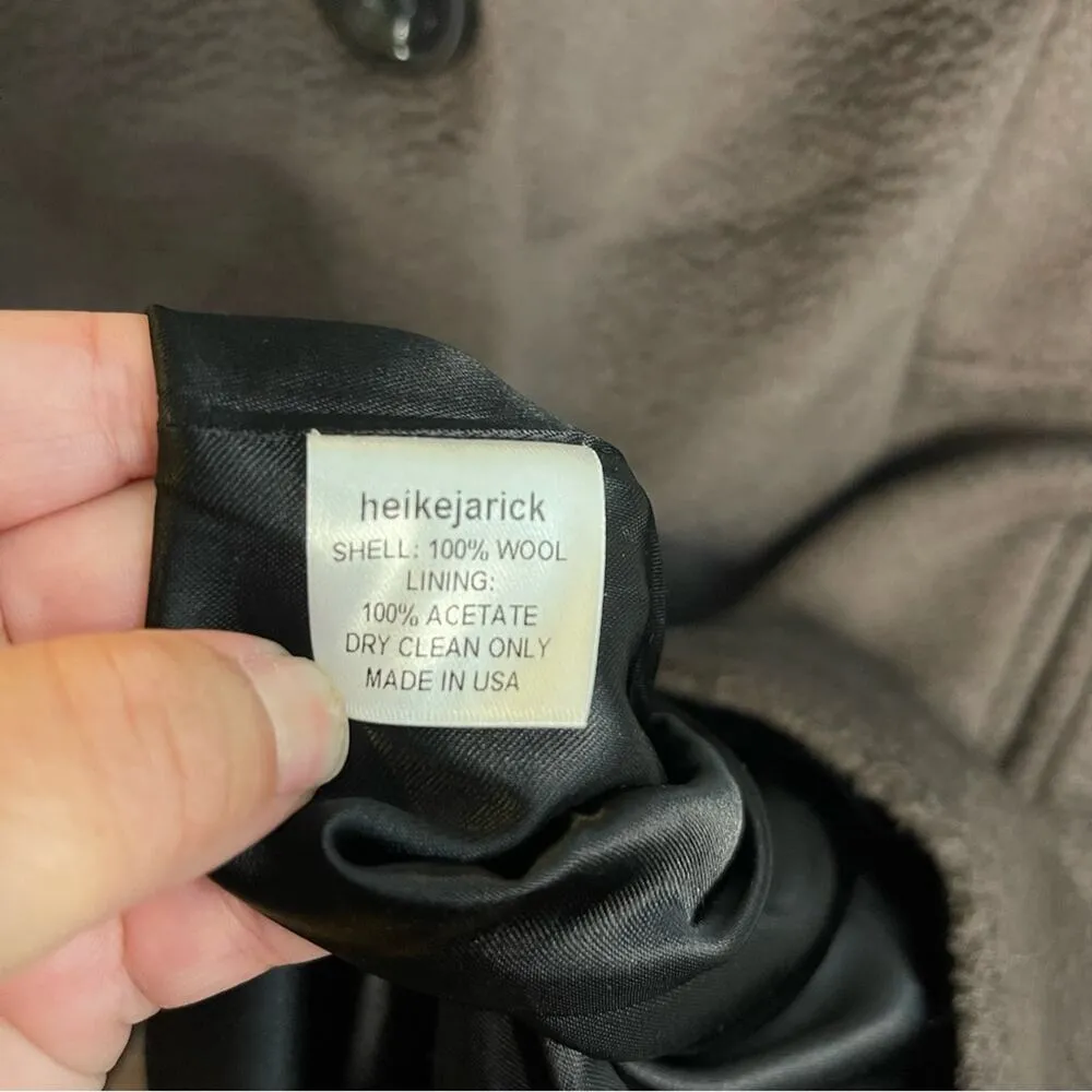 Heike Jarick Brown Wool Trench Coat Size 4 - Image 8