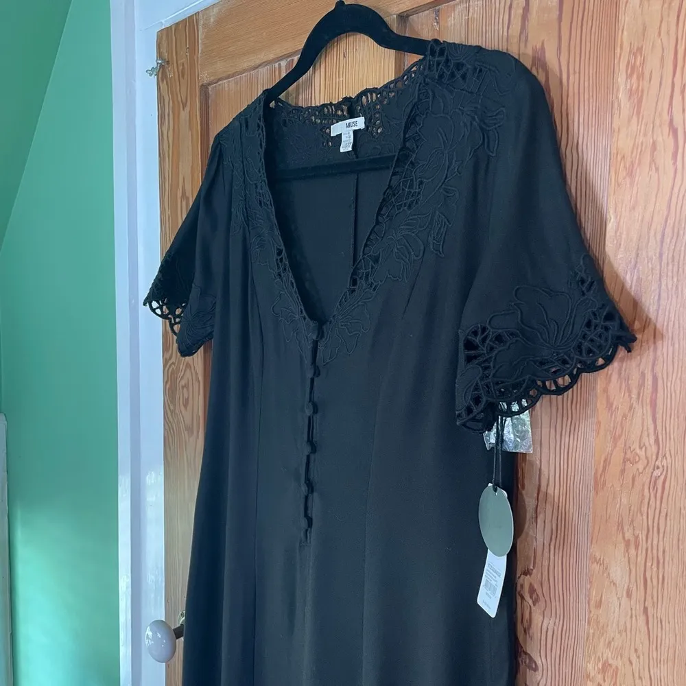 NWT REVOLVE Amuse Society Canyon Palms Black Eyelet Trimmed Jumpsuit - Medium - Image 9