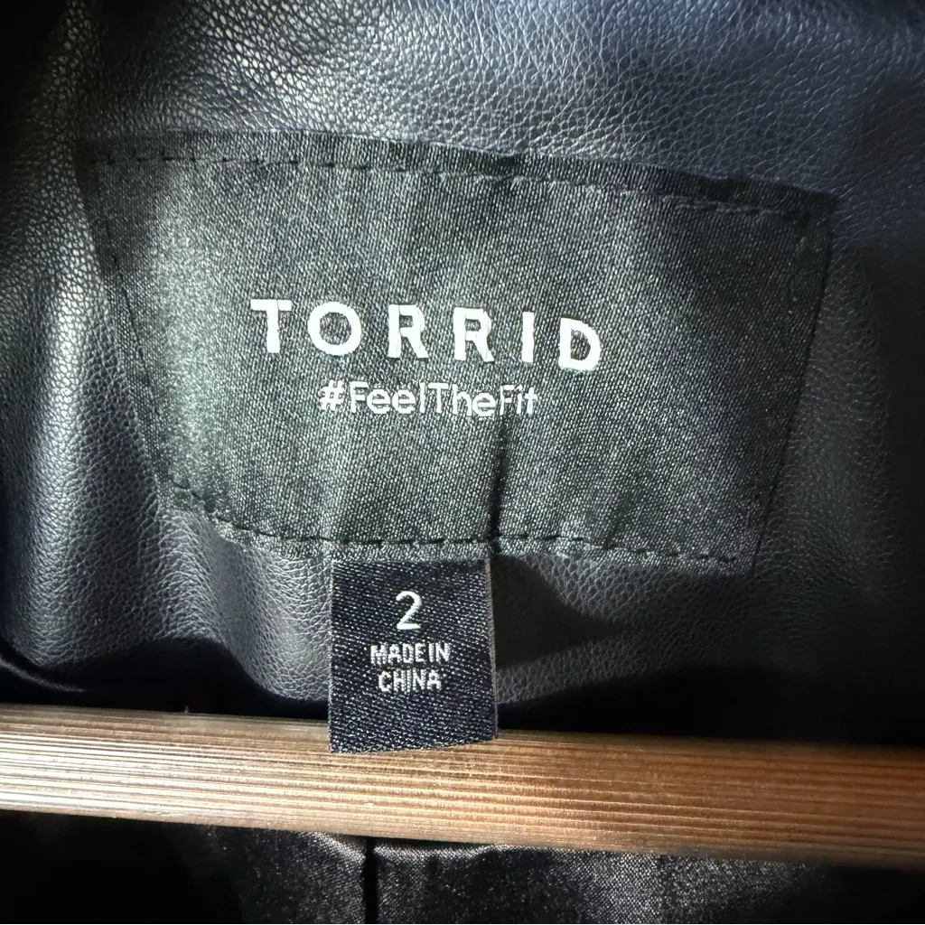 Torrid Faux Leather Moto Jacket Size 2X - Image 11