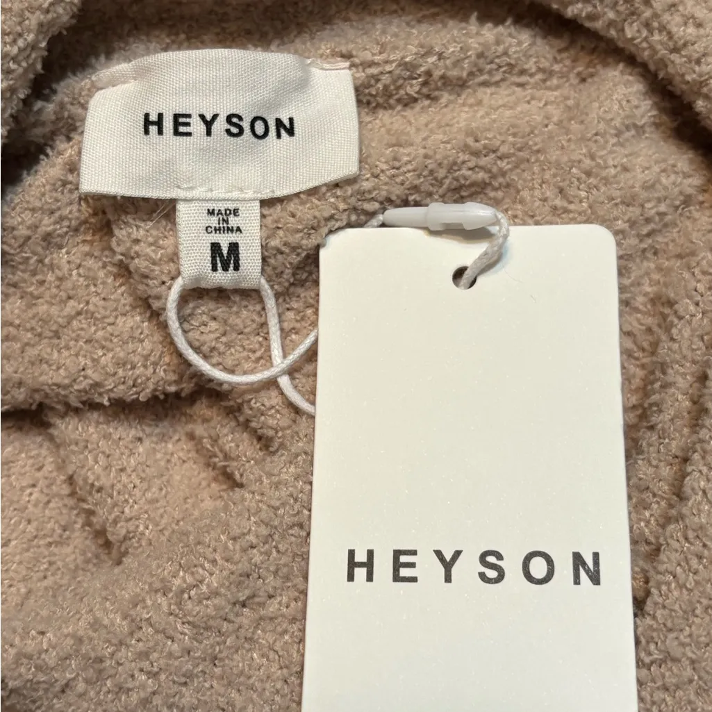 Heyson Beige Open Front Super Soft Cardigan size M NWT with side pockets. Size M - Image 6