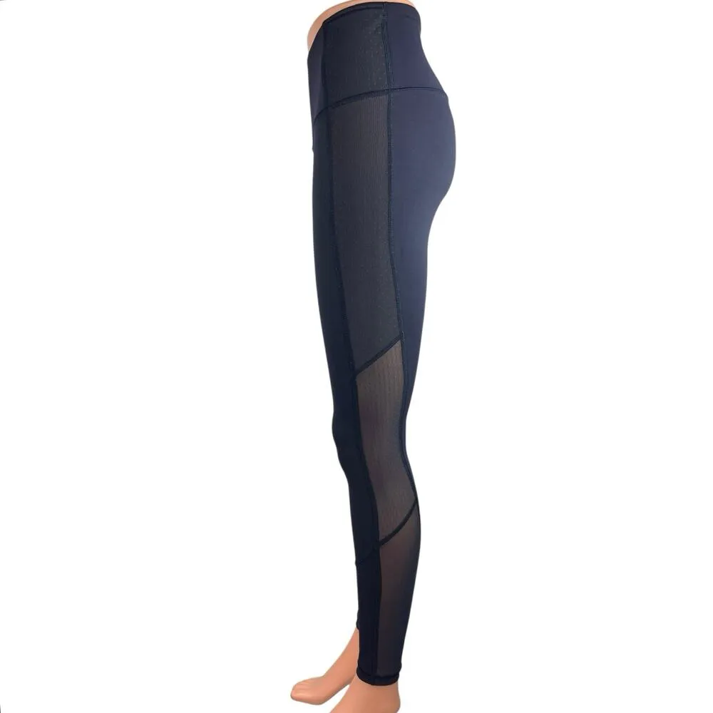 Lululemon Navy Blue Mid Rise Activewear Fitness Yoga Workout Tight Leggings Sz S - Image 2