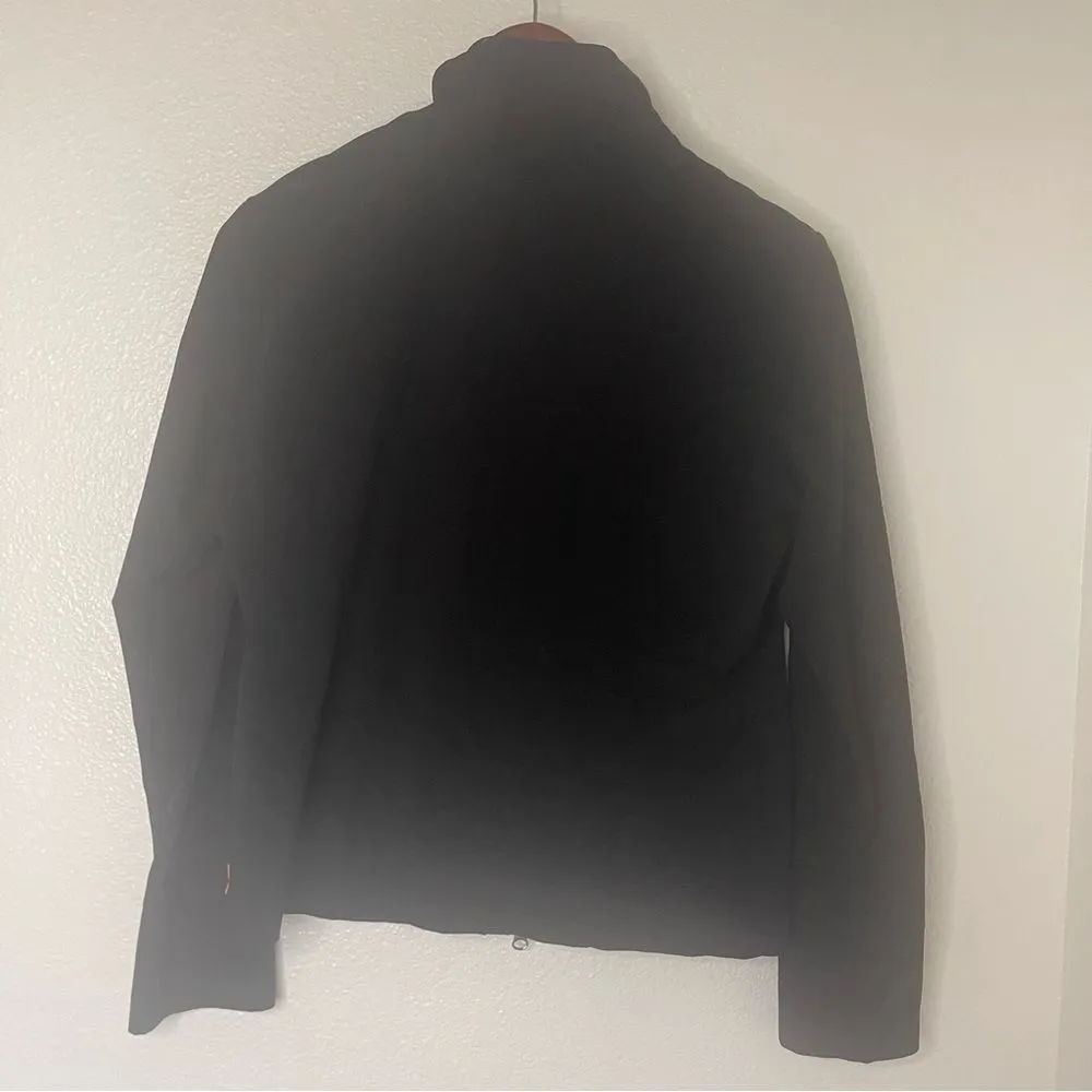 Lucy Athletic Size Medium Women's Solid Black Jacket Double Zipper - Image 8