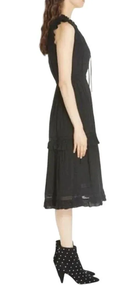 Kate Spade Broome Street Swiss Dot Sleeveless Black Dress Size XS - Image 3