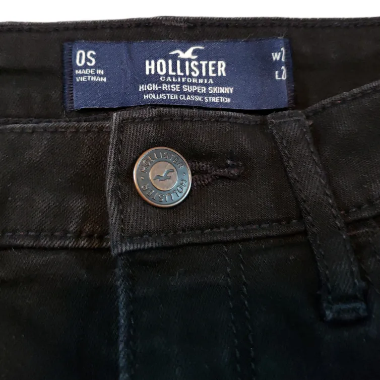 Hollister Jeans Size 0S High Rise Super Skinny Jeans Hollister Classic Stretch Women's Black Denim  - Image 6