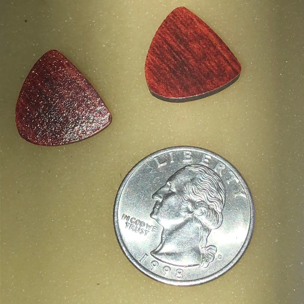 Wooden Retro Boho Triangle Stud Earrings Brown - Image 3