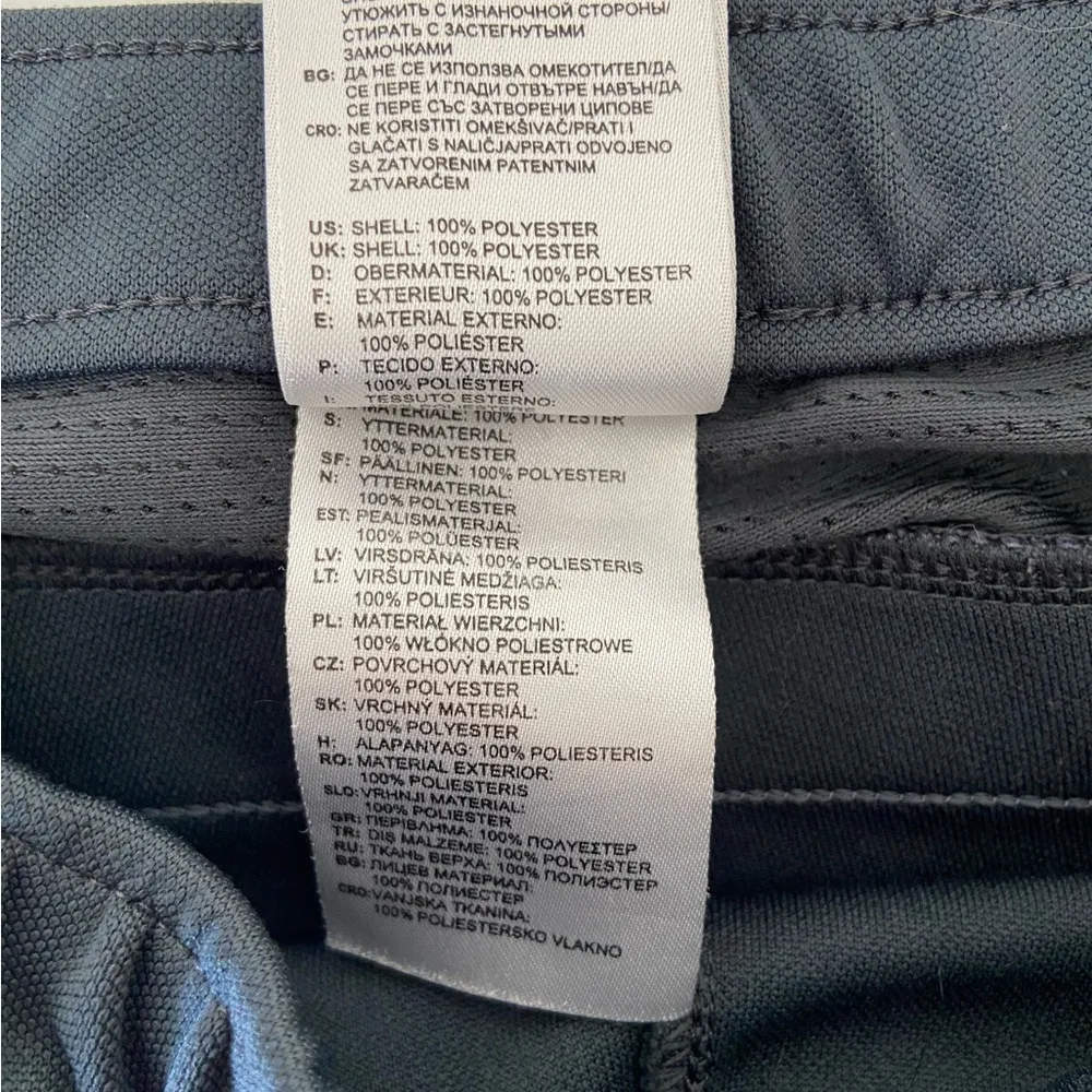 Adidas adult dark gray stripe athletic‎ jogger sweatpants zipper pockets small - Image 9