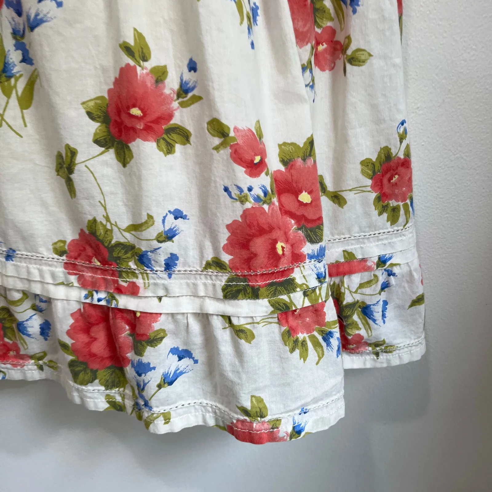 Hollister Floral Babydoll Dress White Size S Mini Cottagecore Coquette - Image 3