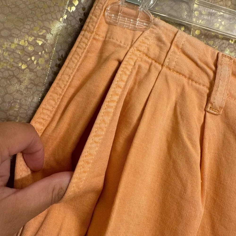 Free People Addy Wide Leg Chino Pants Pastel Light Orange Size 4 NWOT - Image 5