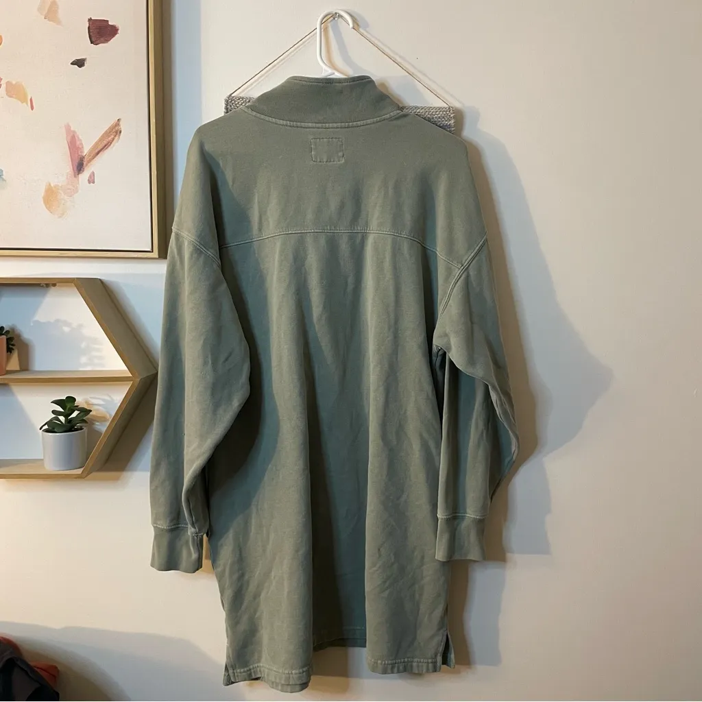 Abercrombie & Fitch Long-Sleeve Zip-Up Fleece Mini Dress Large - Image 4