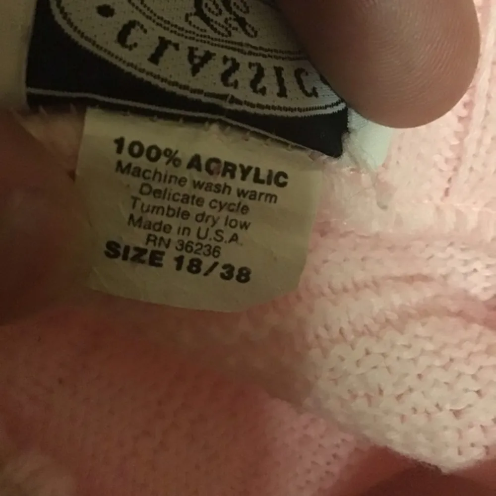 Vintage 90s pink oversized sweater Size 18 - Image 3