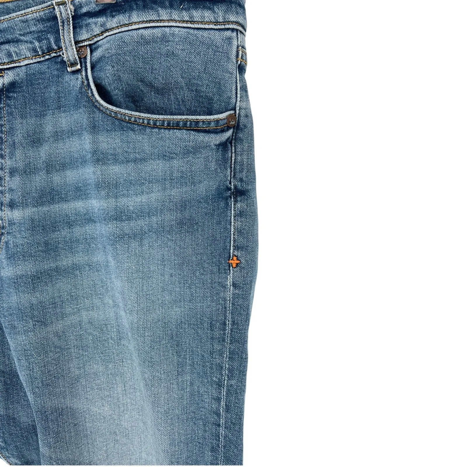 Imogene + Willie James Straight Leg Jeans Size 33 Premium Denim Medium Wash EUC - Image 10