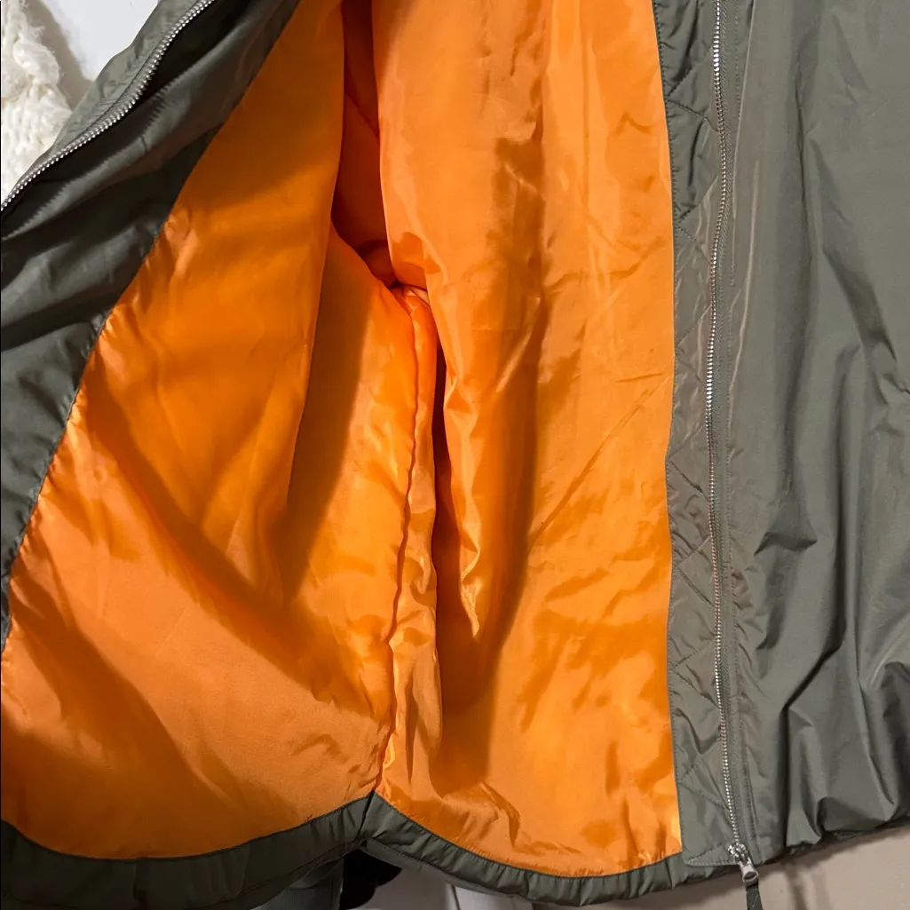 BB Dakota Sage Green Puffy Bomber Jacket - Image 6