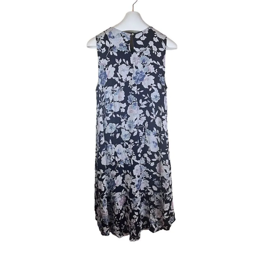 J.Jill Women's Size‎ XL Floral High-Low Maxi Sleeveless Dress Pockets - Image 2