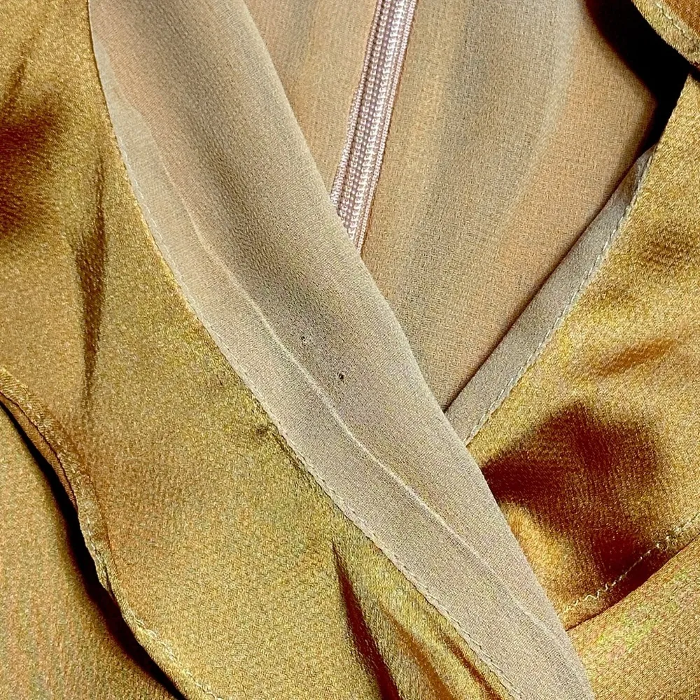 Lost + Wander Golden Yellow Dawn Satin Mini Dress Womens US S - Image 7