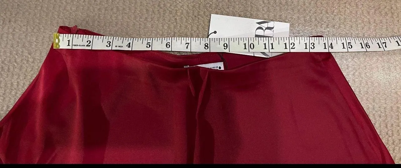 A-line Midi Satin Skirts Size XS - Image 4