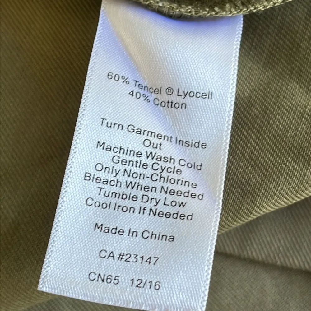 Talbots Olive Green Military Lace up Shirt Dress - Image 7