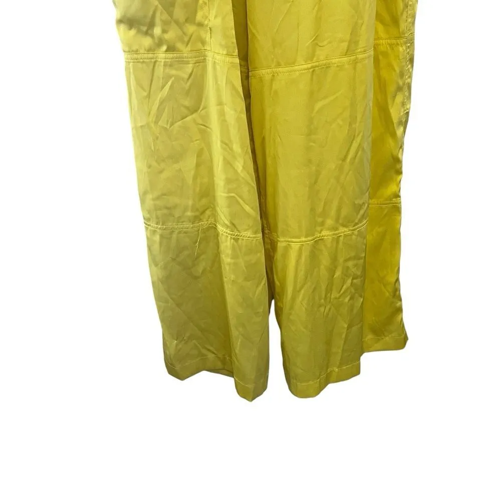 Anthropologie Hutch Satin Chartreuse Utility Pant NWT Size XS - Image 8