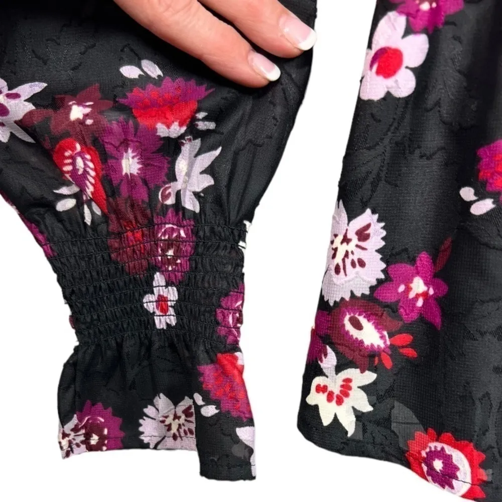 Ann Taylor ‎ Long Sleeved Floral Blouse S - Image 5