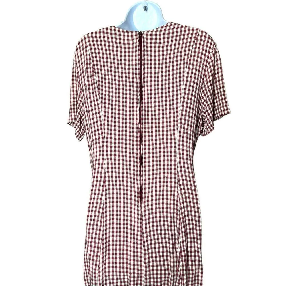 Vintage Betsy’s Things‎ 90s Red Gingham Maxi Dress Size undefined - Image 7