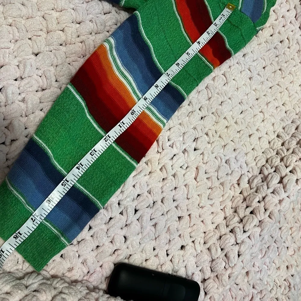 CHAPS  3/4 Sleeve Pullover Striped Knit Sweater large - Image 6