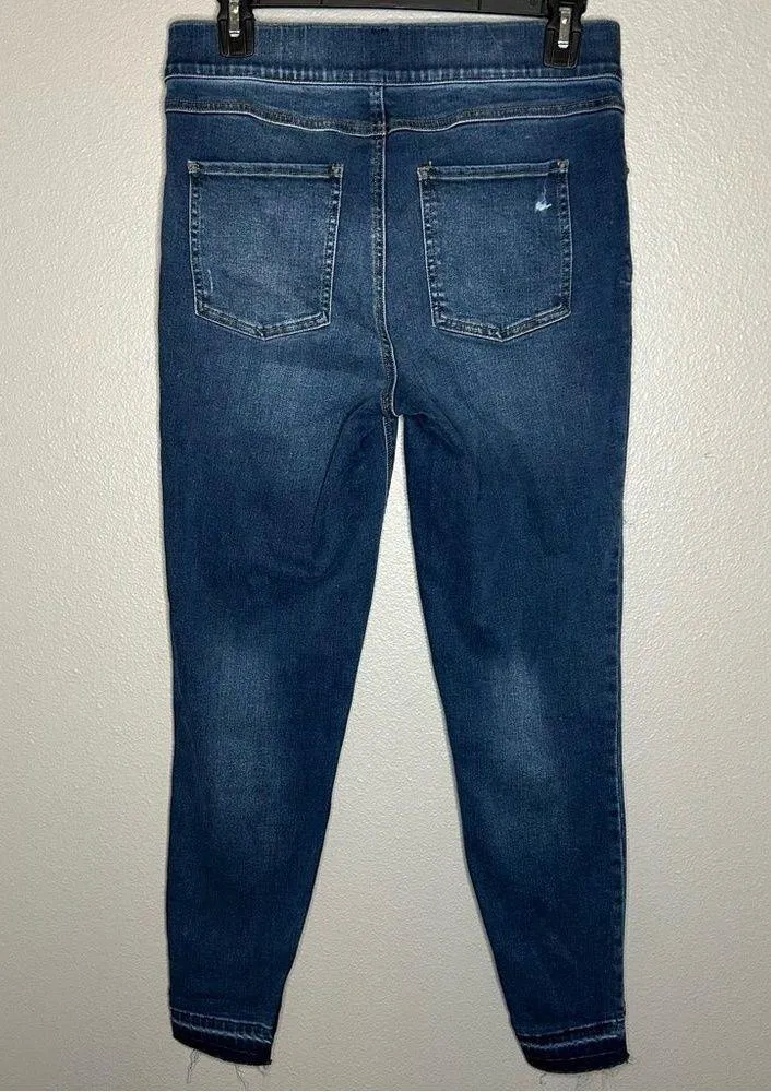 Distressed high waisted shapewear ankle skinny jeans size large - Image 5