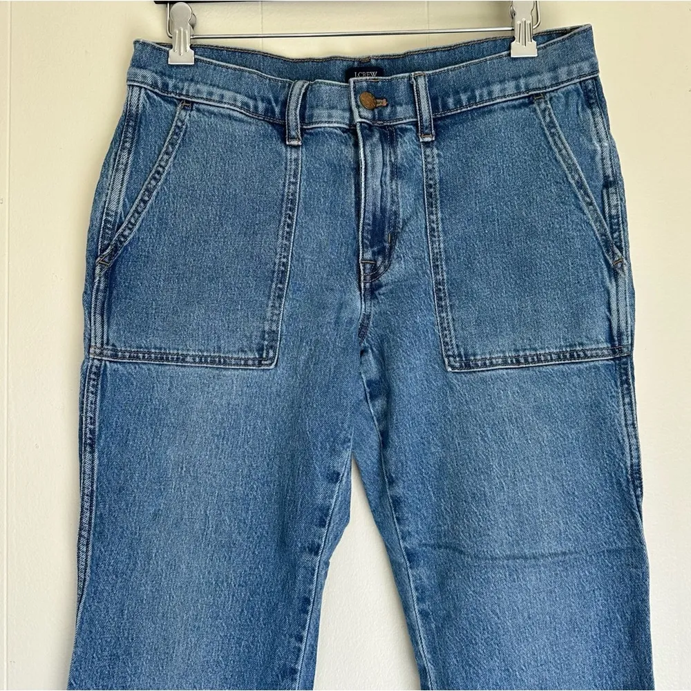 J. CREW Factory Crop Denim Utility Patch Pocket Jeans 29P Blue Size undefined - Image 2