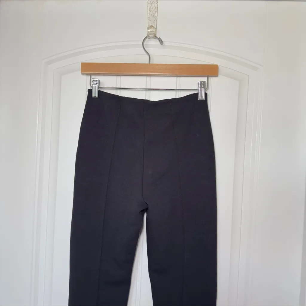Zara Small Black Contouring Stretch Flare Trouser Dress Pants Business - Image 4