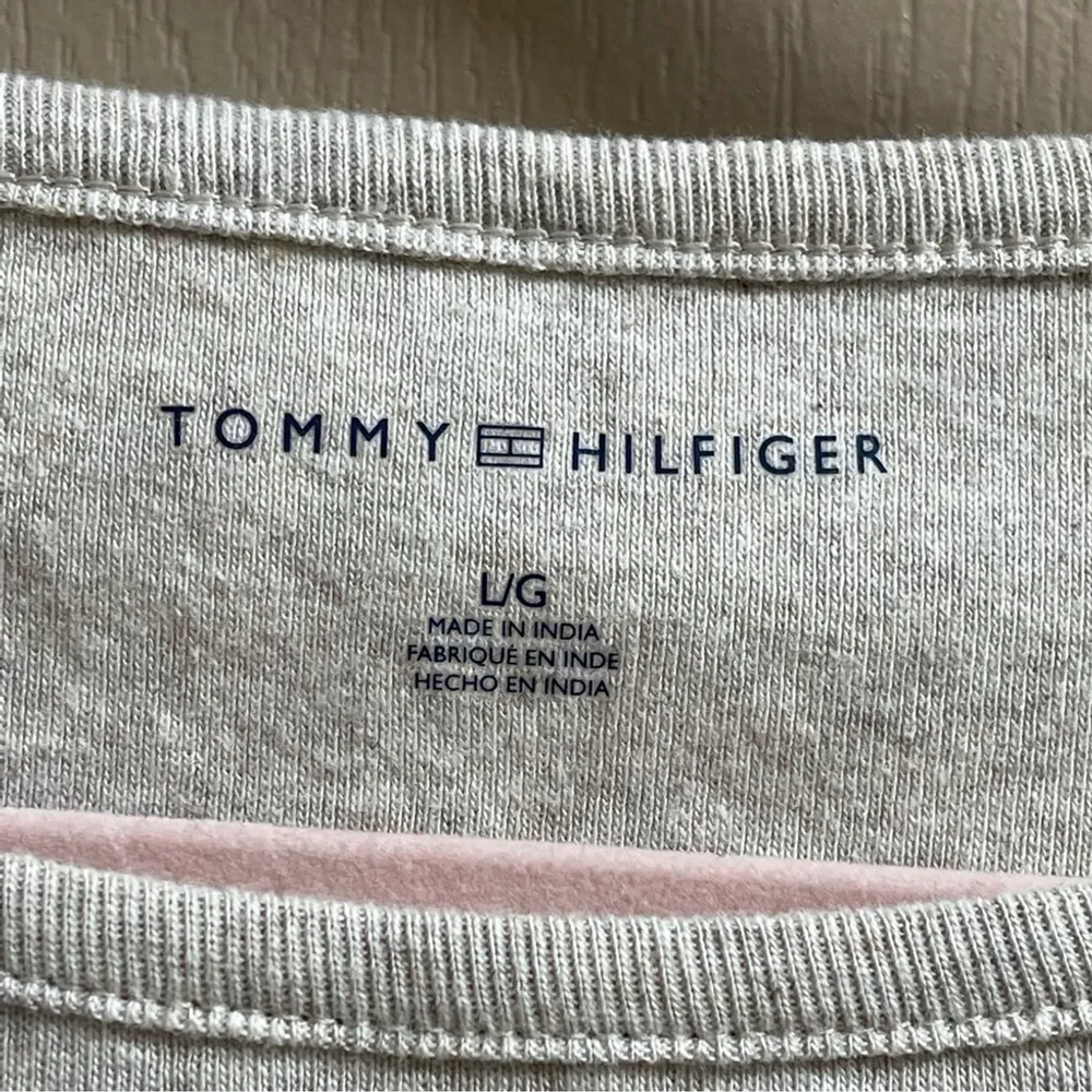 Tommy HILFIGER Women's Basic Cotton T-Shirt Beige Sz L - Image 6