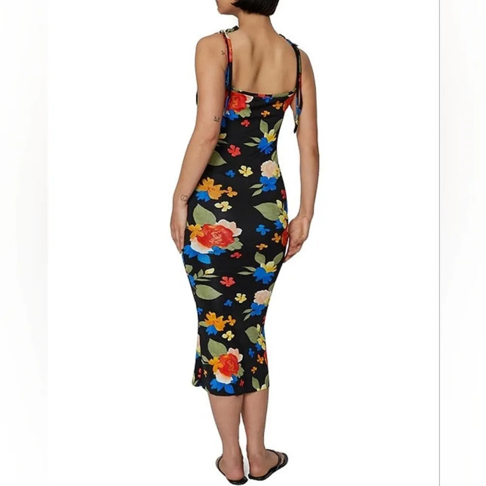 WeWoreWhat Danielle Bernstein Tropicana Dress Womens Plus XXL  Black Floral Maxi - Image 2