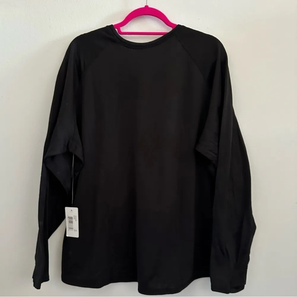 ClimateRight by Cuddl Duds Grid Warmth Black Long Sleeve Top Size 4X - Image 2