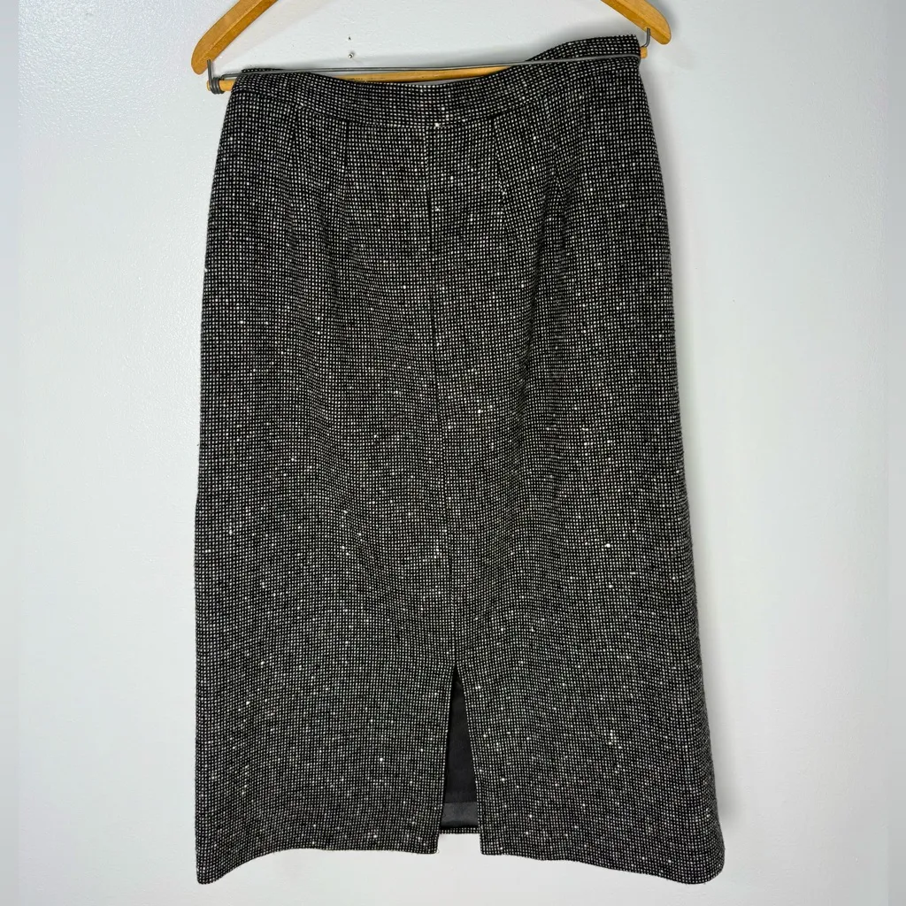 Pendleton Charcoal Midi Lined Pencil Skirt | 14 - Image 2