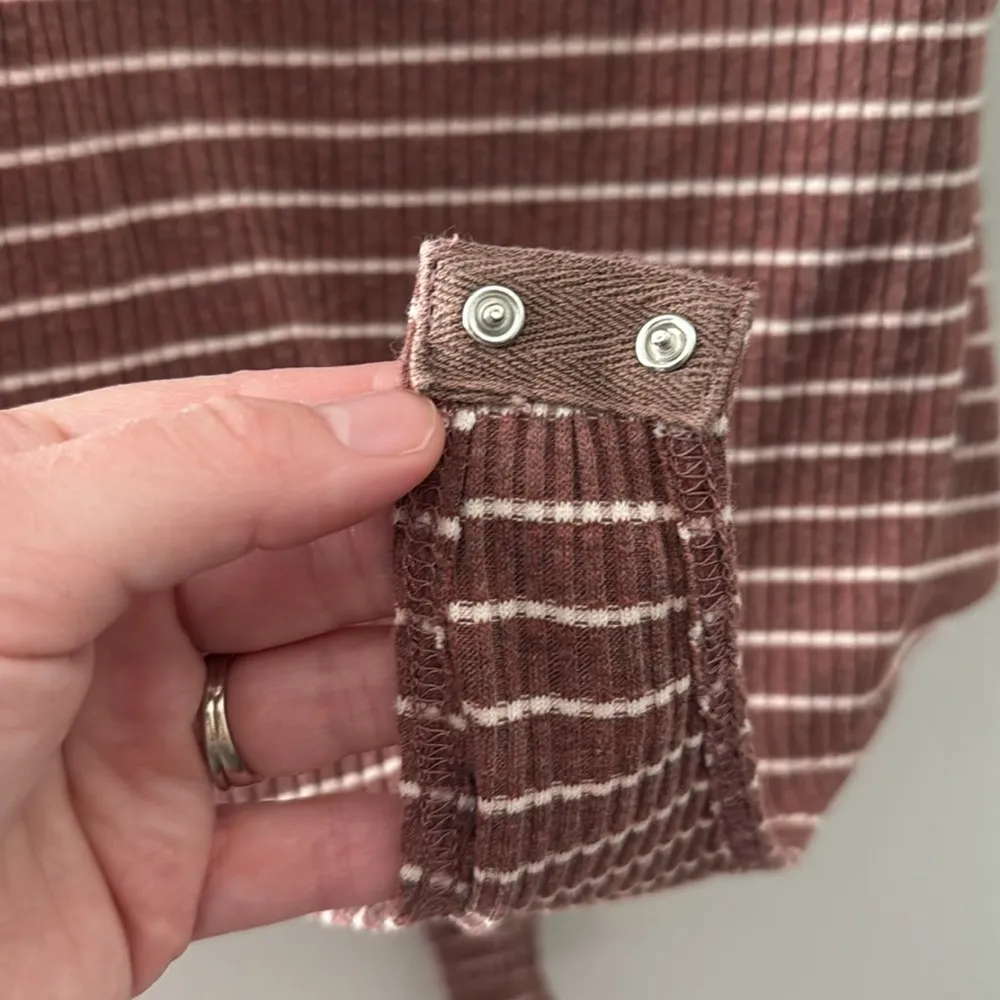 Le Lis Ribbed Ruffle Bodysuit Tank Top | Size Small - Image 5