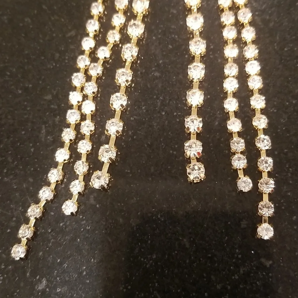 💕TRINA TURK💕 Crystal Fringe Earrings ~ Swarovski Crystals NWT - Image 4