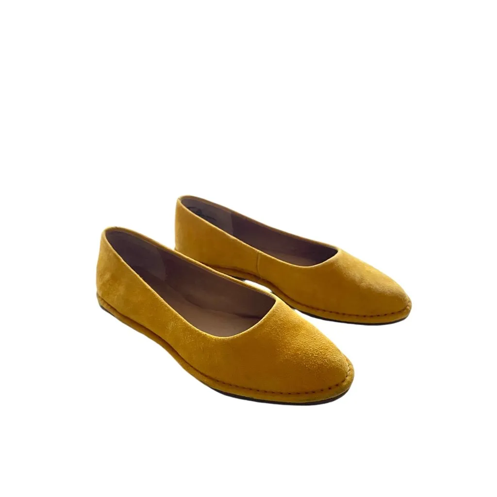Crown Vintage Suede Flats Mustard Size 6 Yellow - Image 2