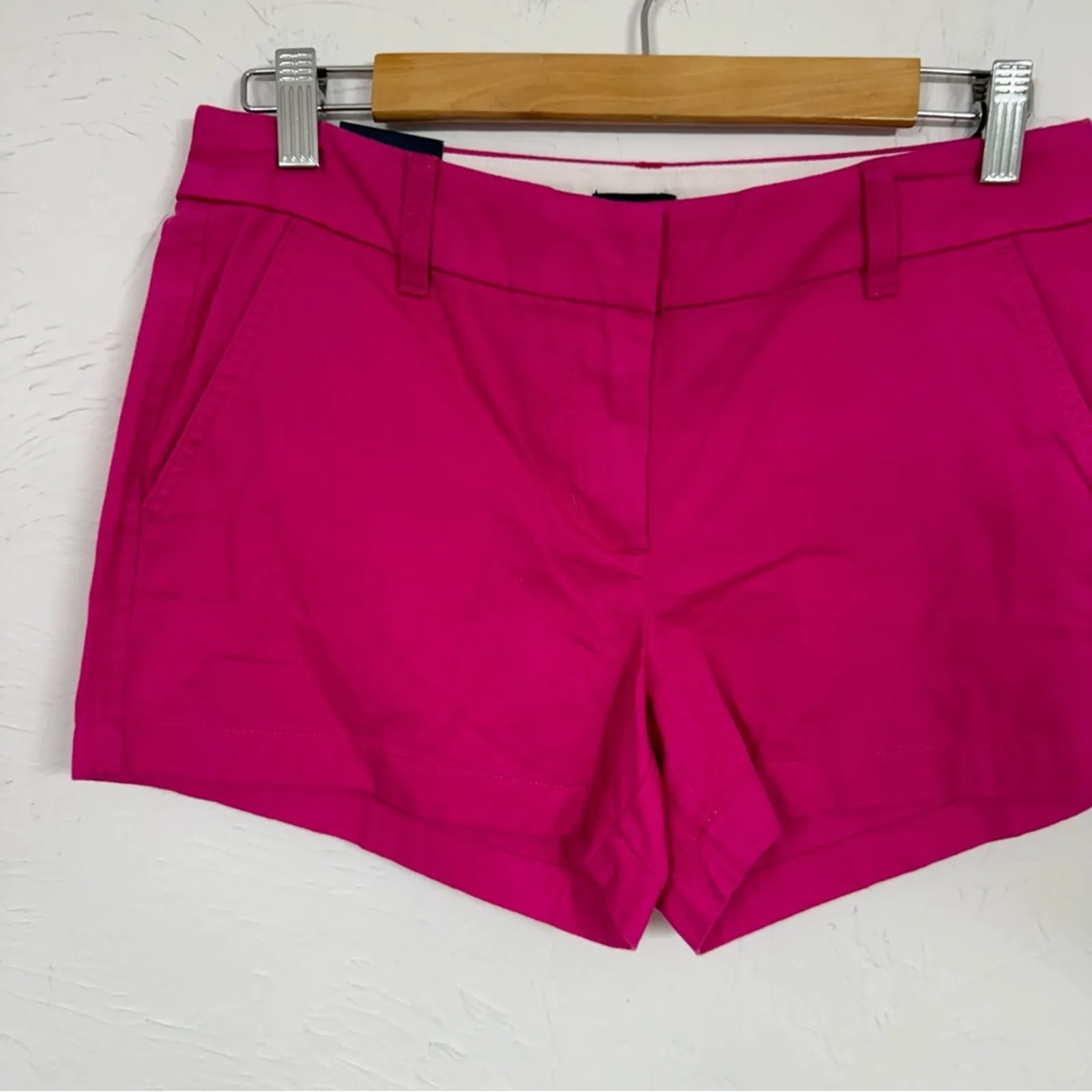 J Crew Hot Pink Chino Dressy Shorts Womens 4 Classic Preppy Barbie Core 3 1/2In - Image 2
