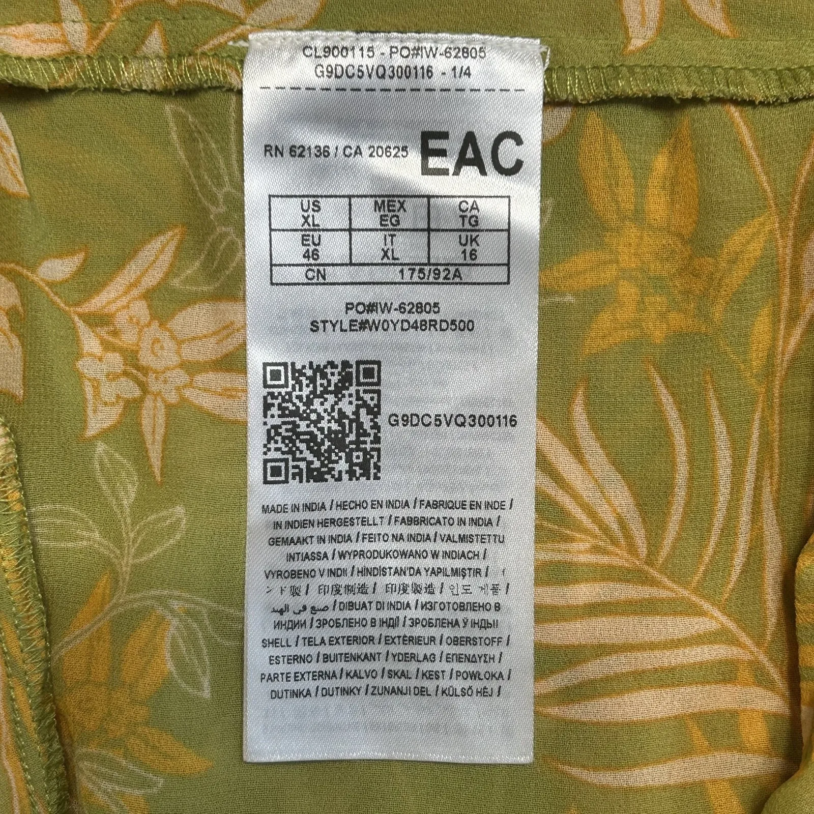 Guess Floral Y2 Asymmetrical Flowy Romper Milkmaid Flirty‎ Summer Party Sz XL - Image 6