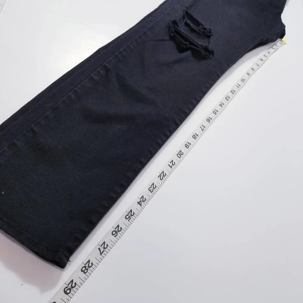 Rock & Republic Berlin Black Denim Distressed Midrise Skinny Jeans - Image 8