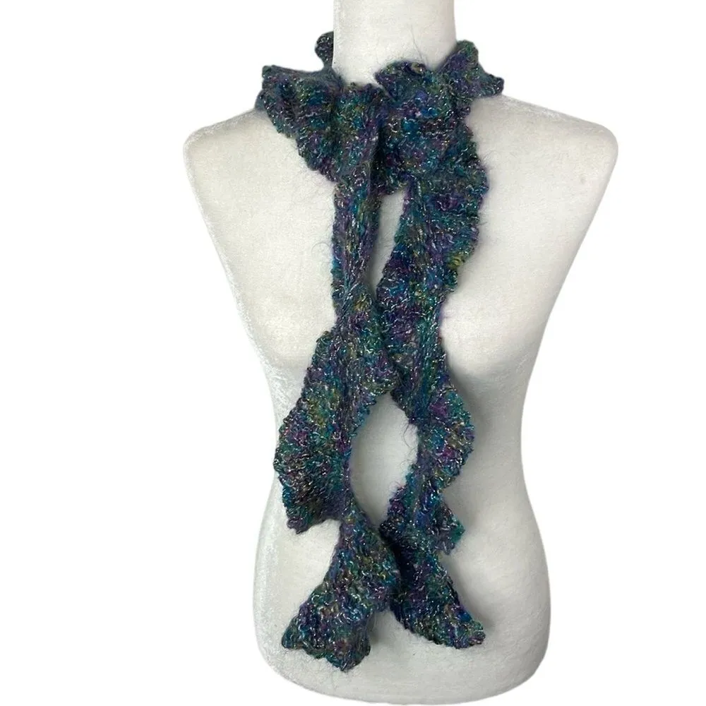 Scarf Multicolor sparkling knit Green - Image 4