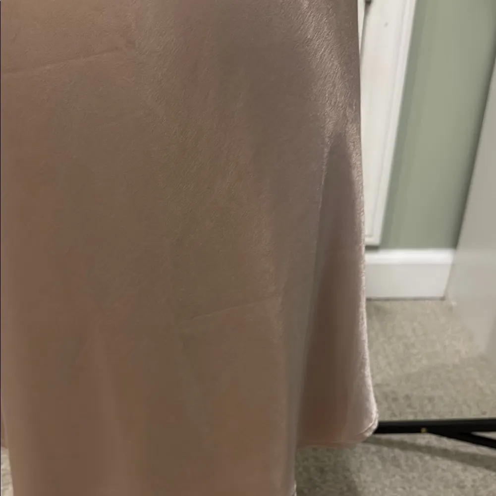 NWT A&F: Women's 90s Satin Slip Mini Dress in Light Brown XXSP - Image 3