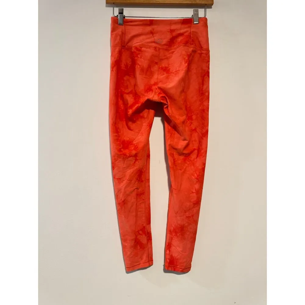 Calia Tie Dye High Rise 7/8 Leggings Small Orange Red Athleisure Yoga Core - Image 2