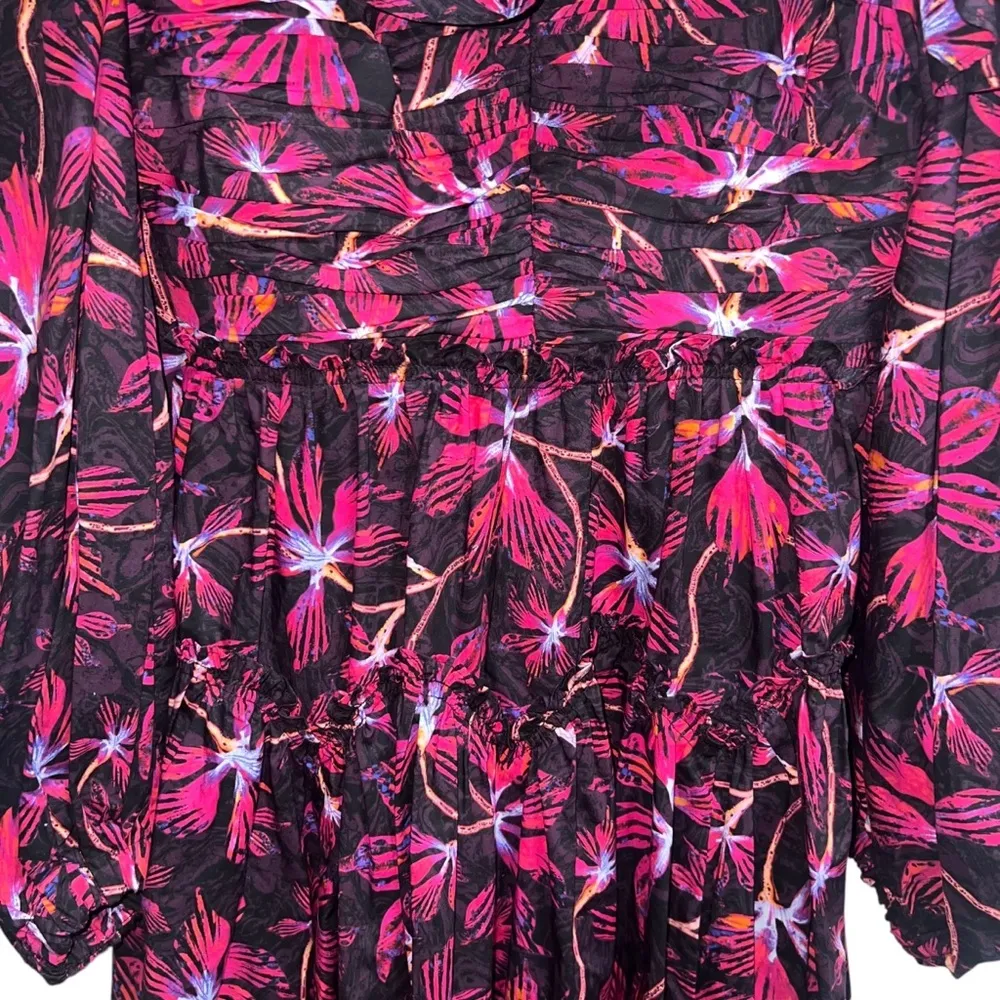 NEW NWT  Caprice Ruffled Floral Print Midi Dress Zinnia - Image 10