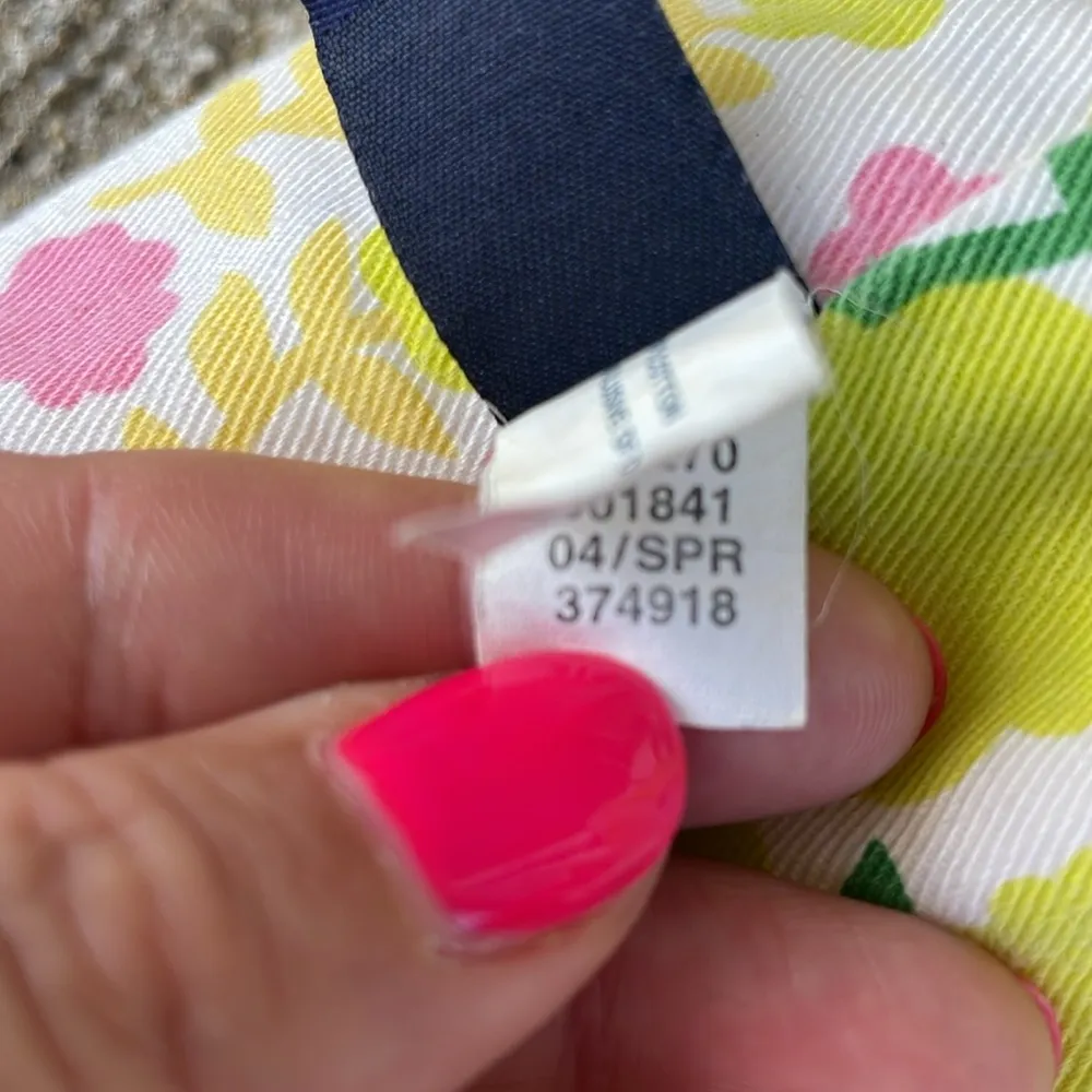 GAP Vintage Floral Pink Red Yellow Reversible Tote Messenger Bag Pockets 2004 - Image 4