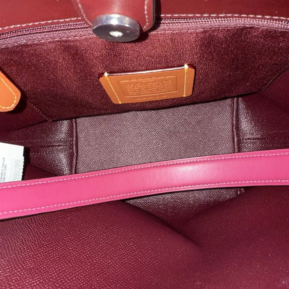 NWT Coach City Bucket Bag In Signature Canvas With Bow Print - Image 4