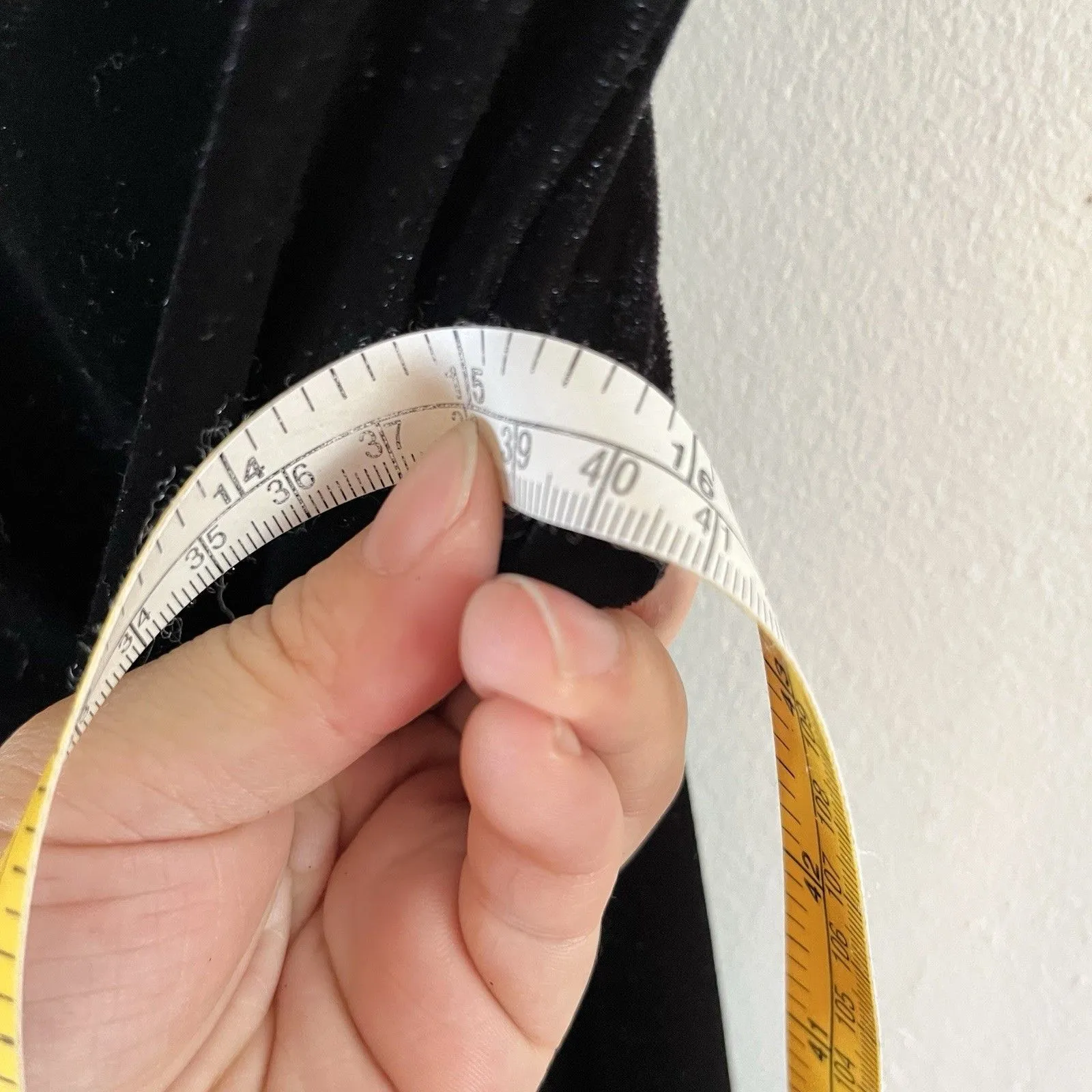 VTG Pia Y2K 90s Black Velvet Dress Spaghetti Strap Formal Gown Goth Foral Embri Size undefined - Image 7