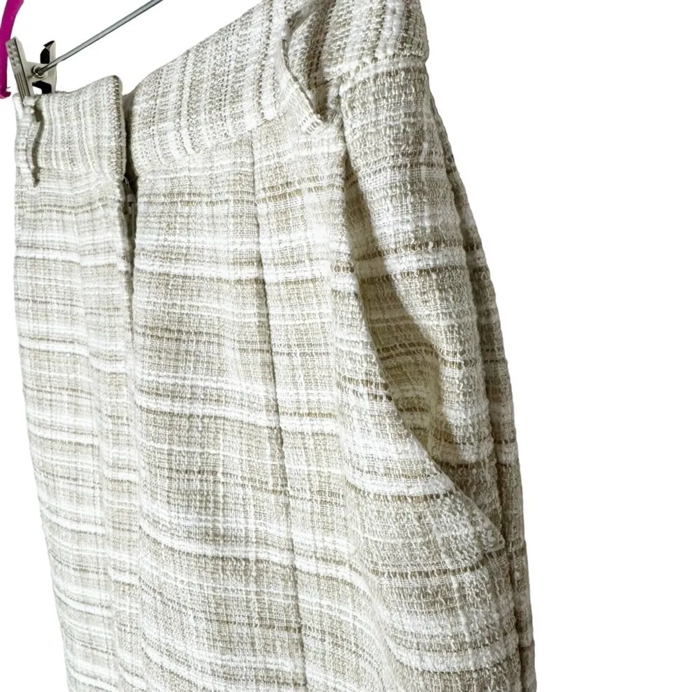 Something Navy Barbie Tweed Trouser in Beige Combo 2 - Image 5