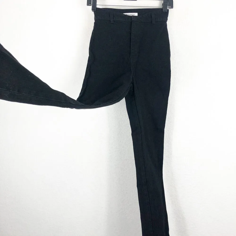 Reformation Vicki Black Jeans Size 23 High Rise Slim Straight Stretch - Image 11