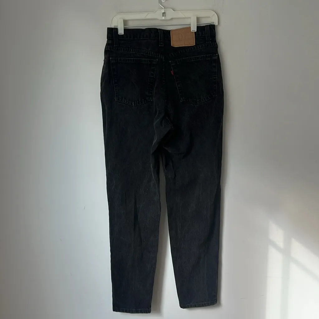 Vtg 90s Levi’s Women’s High Rise Slim Fit Tapered Leg  Black Denim Jeans Sz 11 - Image 3