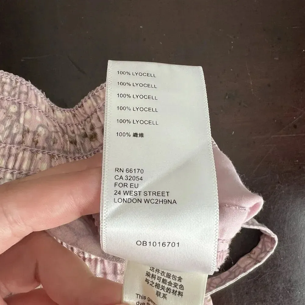 Anthropologie Orana‎ Printed Joggers Pink Snakeskin Print Pants Women’s Size XS - Image 9