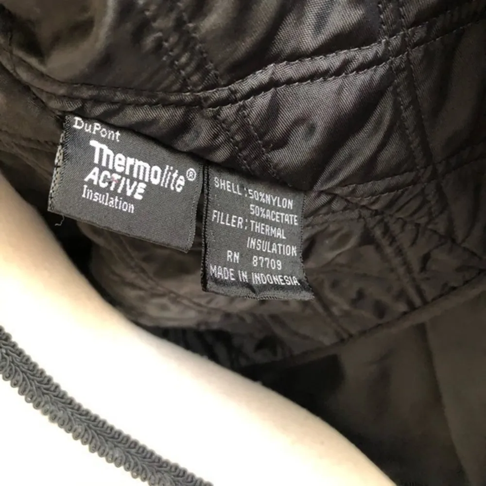 vintage 80’s Black Leather Limited ThermoLit Active Insulation Jacket Size M - Image 10